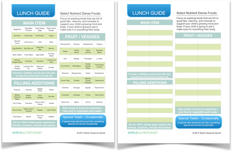 School Lunch Printable Preview School Lunch Printable Preview
